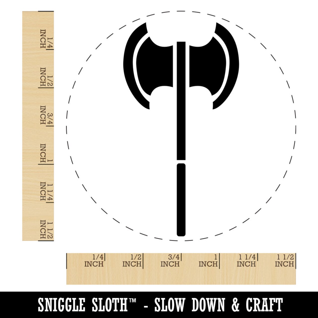 Medieval Battle Axe Self-Inking Rubber Stamp for Stamping Crafting Planners